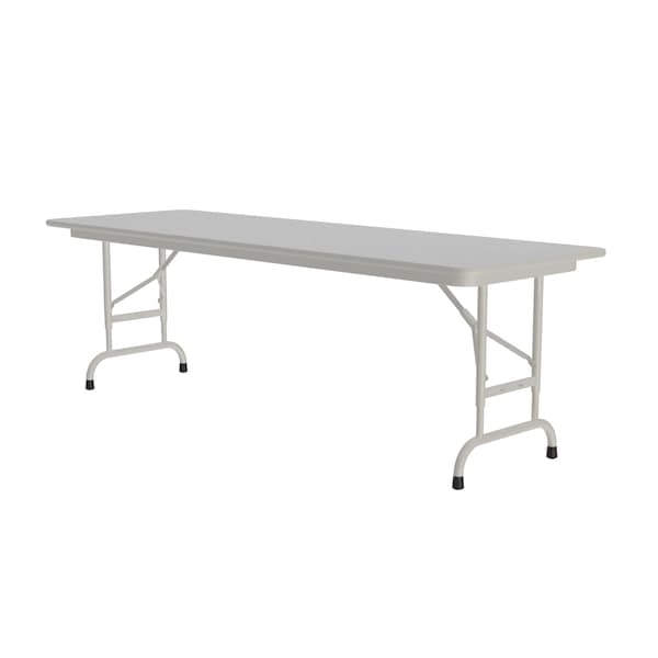 CFA Adjustable Melamine Folding Tables 24x72 Gray Granite